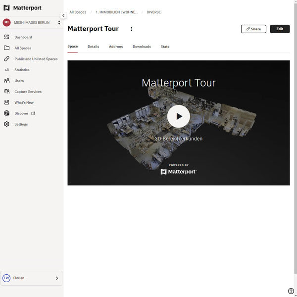 3D Tour Hosting | Matterport Cloud Hosting - MESH IMAGES BERLIN MESH IMAGES BERLIN Matterport 3D Tour Solutions